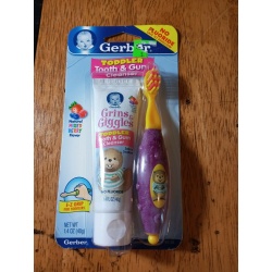 Gerber® Grins & Giggles™ Natural Mixed Berry Flavor Toddler Tooth & Gum Cleanser.